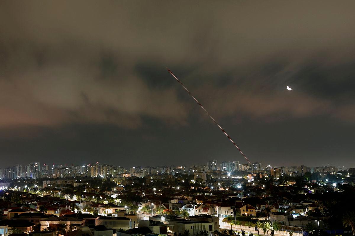 A missile launched from Iran is intercepted as seen from Ashkelon, Israel, June 21, 2025. - REUTERSPIX