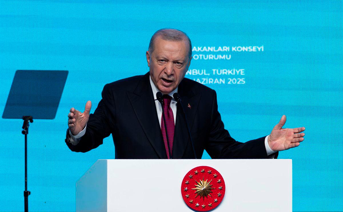 Turkish President Tayyip Erdogan speaks during the 51st Session of the Council of Foreign Ministers of the Organisation of Islamic Cooperation (OIC) in Istanbul, Turkey, June 21, 2025. - REUTERSPIX