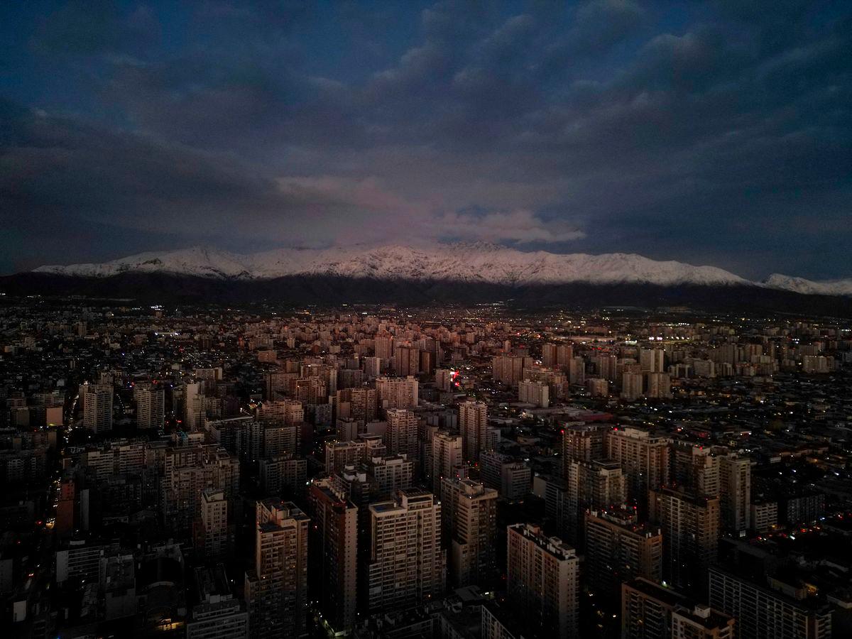 A drone view shows the city of Santiago after rains, in Santiago, Chile, June 12, 2025. - REUTERSPIX