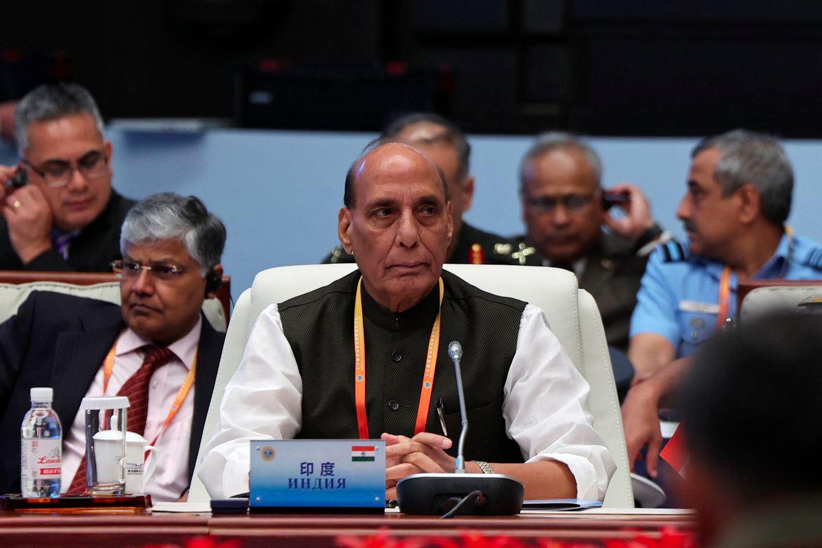 India's Defence Minister Rajnath Singh attends the Shanghai Cooperation Organisation (SCO) Defence Ministers' Meeting in Qingdao, Shandong province, China June 26, 2025. - REUTERSPIX