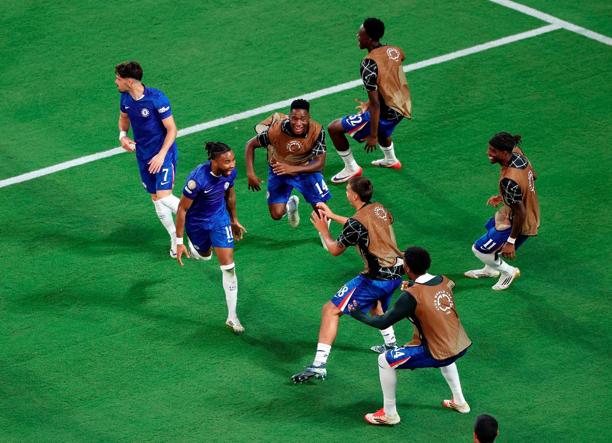- Chelsea’s Christopher Nkunku celebrates scoring their second goal with teammates REUTERS/Mike Segar