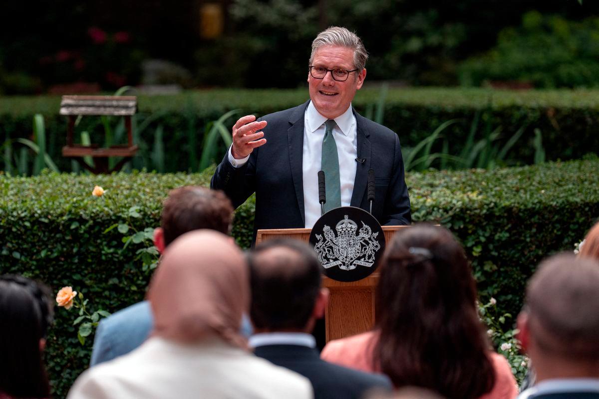 British Prime Minister, Keir Starmer, speaks during a reception for public sector workers at 10 Downing Street, in London, England July 1, 2025. - REUTERSPIX