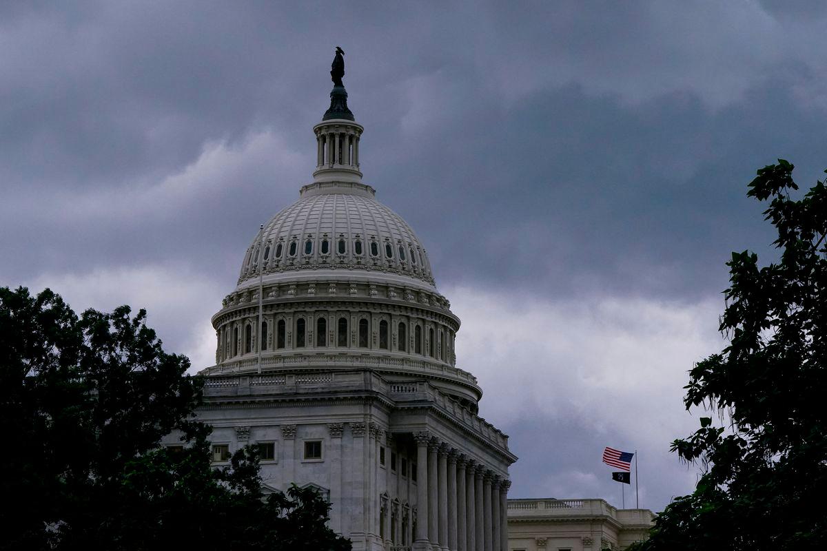 The U.S. Capitol building is seen as a thunderstorm rolls through Washington, D.C., U.S., July 1, 2025. - REUTERSPIX