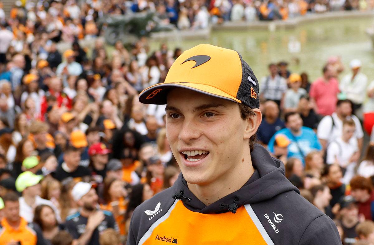 McLaren’s Oscar Piastri during an interview at the McLaren event in Trafalgar Square Action Images via REUTERSpix
