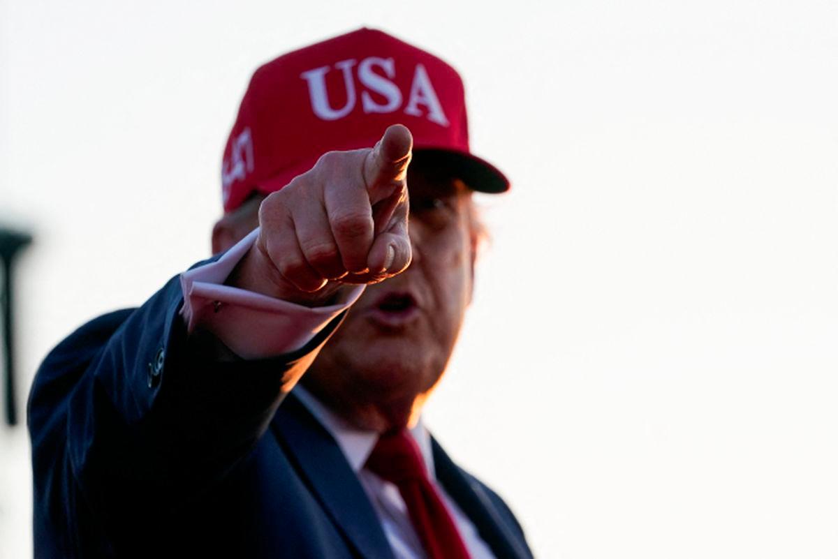U.S. President Donald Trump gestures at an event hosted by America250, at Des Moines International Airport in Des Moines, Iowa, U.S., July 3, 2025. - REUTERSPIX