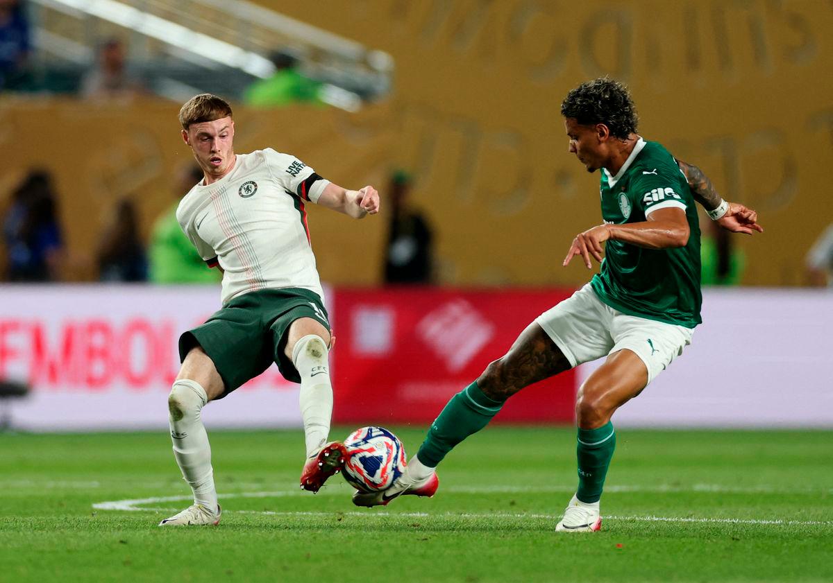 Chelsea’s Cole Palmer in action with Palmeiras’ Richard Rios - REUTERS