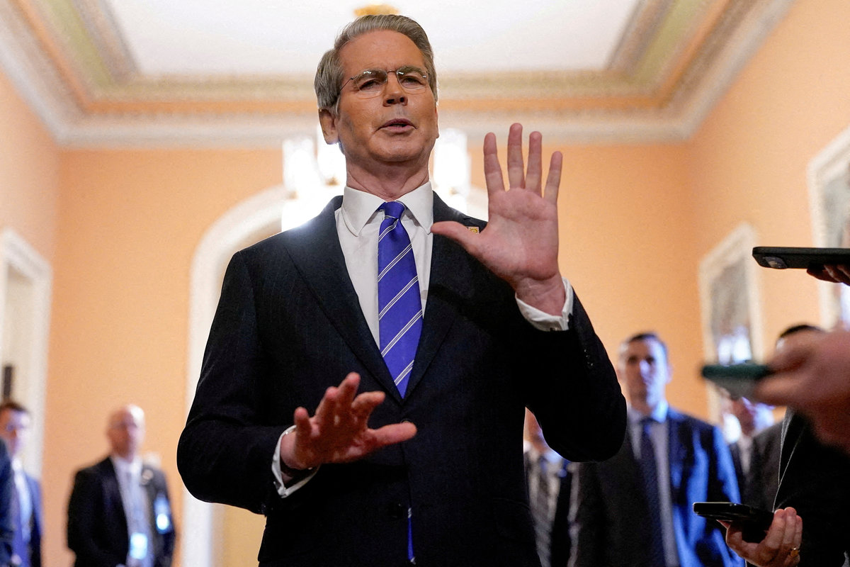 U.S. Treasury Secretary Scott Bessent speaks to reporters at the U.S. Capitol in Washington, D.C., U.S., June 27, 2025. - REUTERS