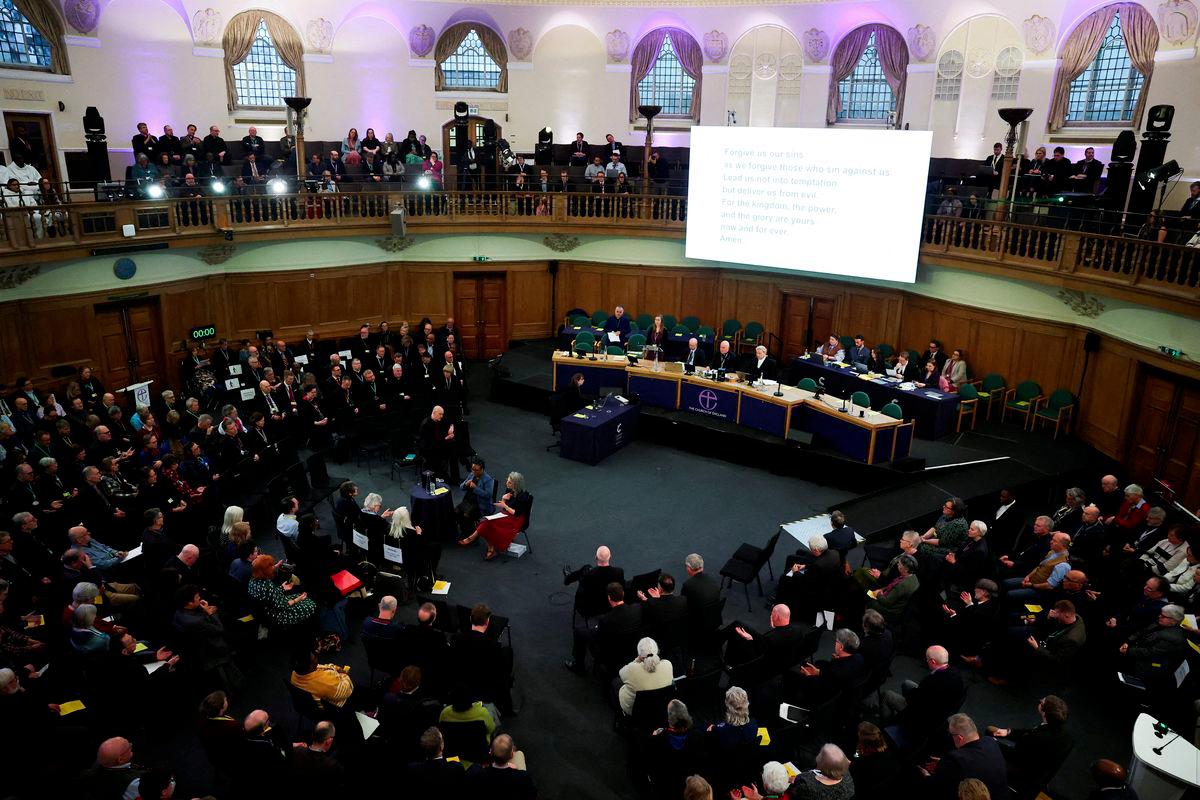 People attend the opening session of the Church of England General Synod, in London, Britain, February 10, 2025. - REUTERSPIX