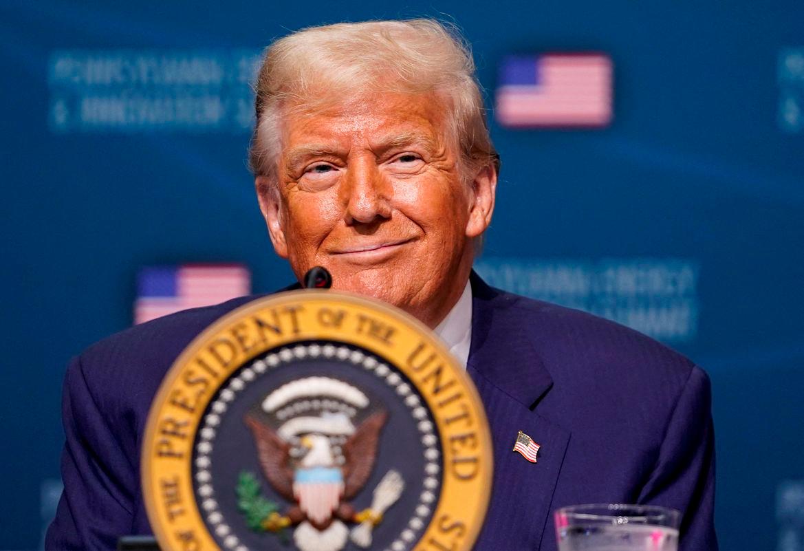 U.S. President Donald Trump attends the Pennsylvania Energy and Innovation Summit, at Carnegie Mellon University in Pittsburgh, Pennsylvania, U.S., July 15, 2025. - REUTERSPIX