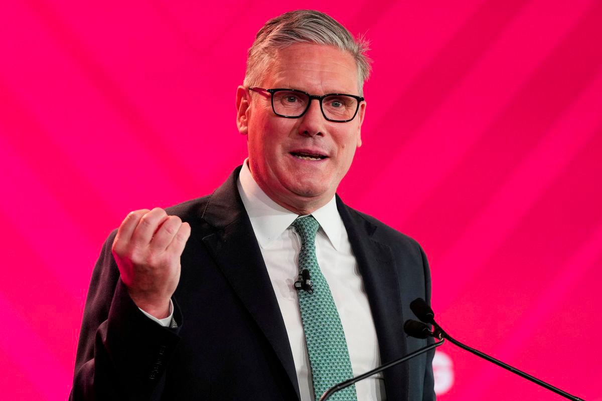 Britain's Prime Minister Keir Starmer speaks at a civil society summit in London, Britain, July 17, 2025. - Pool via REUTERSPIX