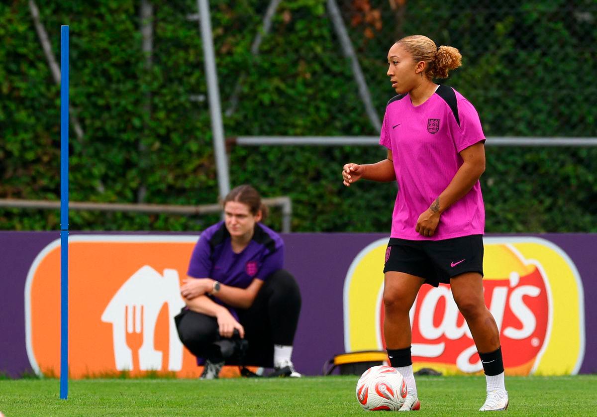 England’s Lauren James during training - REUTERS