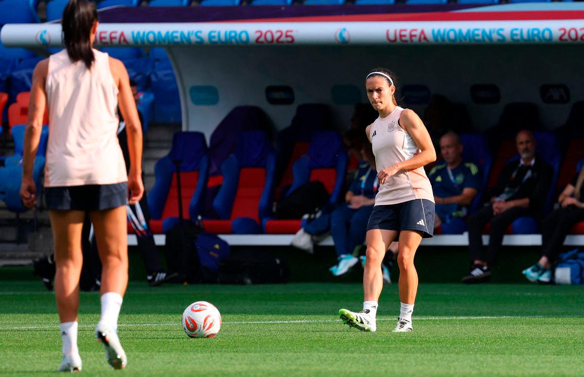 Spain’s Aitana Bonmati during training - REUTERS