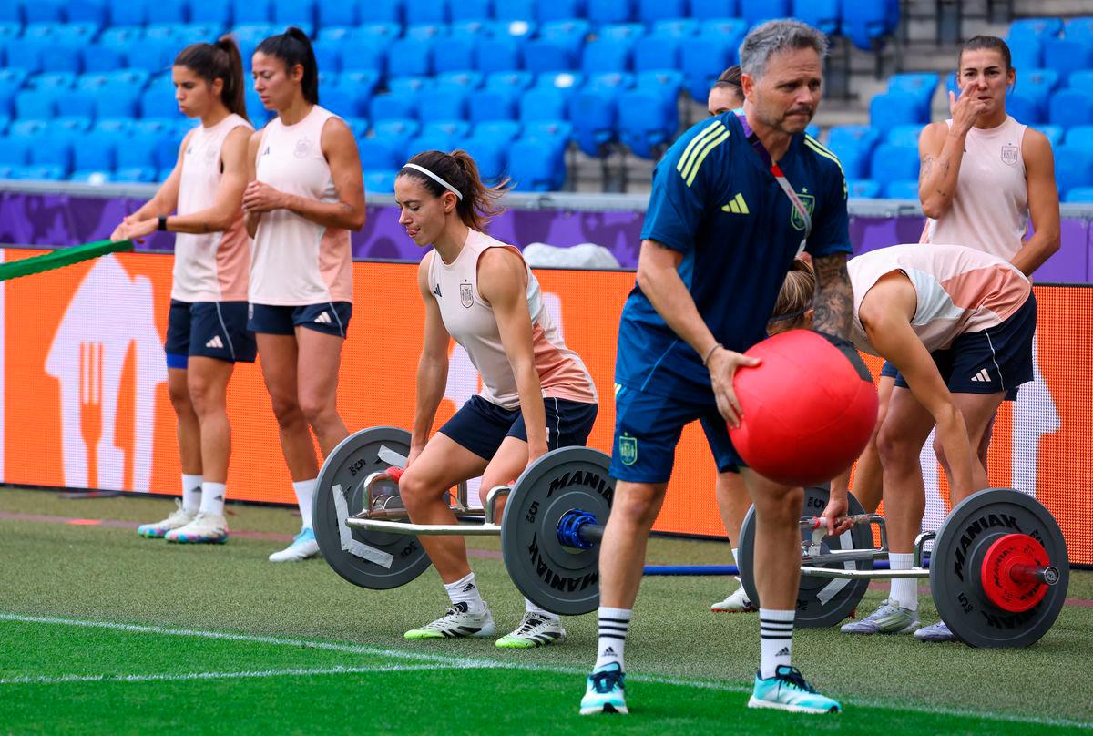 Spain’s Aitana Bonmati during training- REUTERS