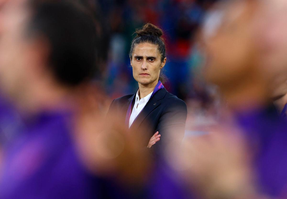 Spain coach Montserrat Tome looks dejected after the match- REUTERS