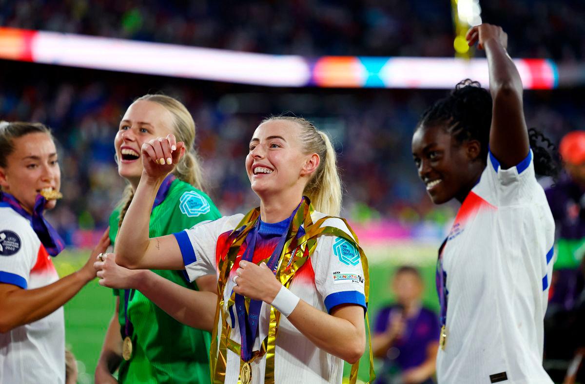 England’s Chloe Kelly celebrates after winning the UEFA Women’s Euro 2025 - REUTERS