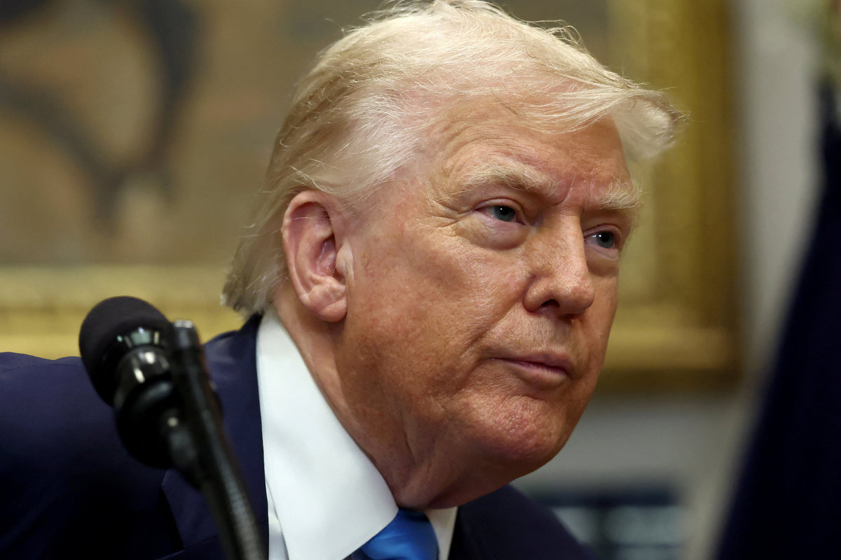 U.S. President Donald Trump speaks after signing the VA Home Loan Program Reform Act at the White House in Washington, D.C., U.S., July 30, 2025. - REUTERS