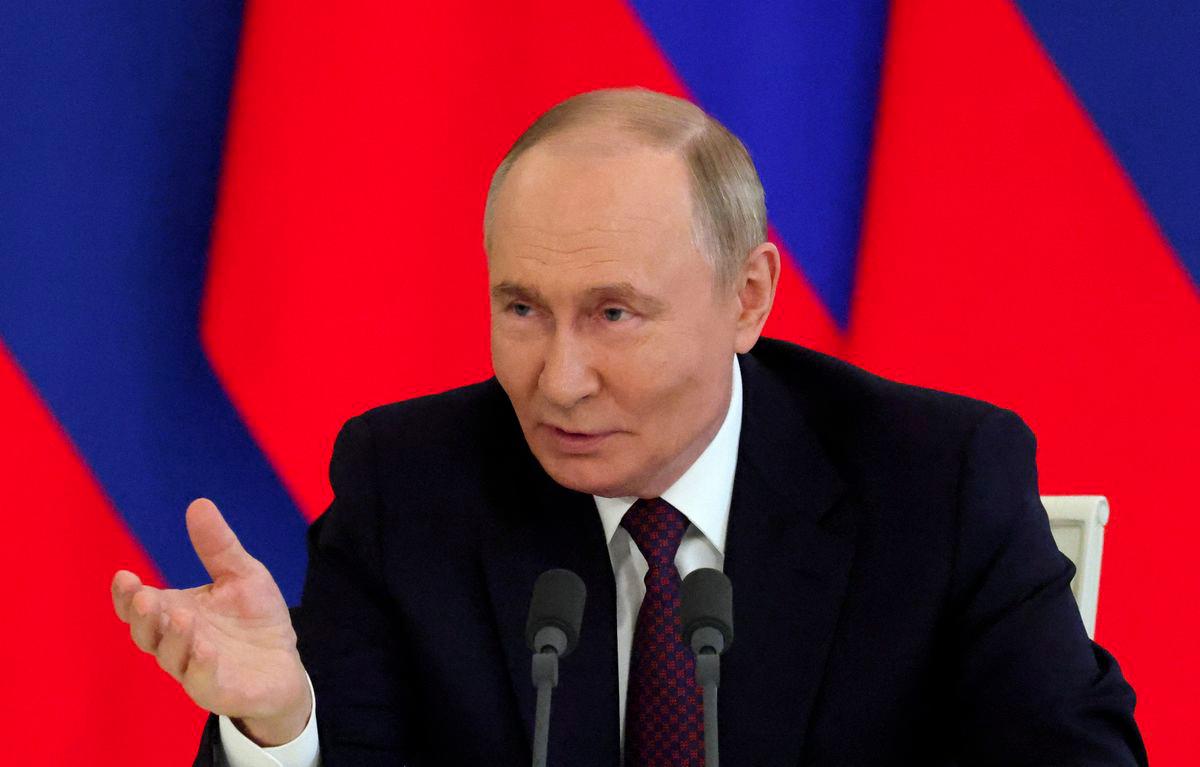 Russian President Vladimir Putin makes a statement following talks with Laotian President Thongloun Sisoulith at the Kremlin in Moscow, Russia, July 31, 2025. - REUTERSPIX