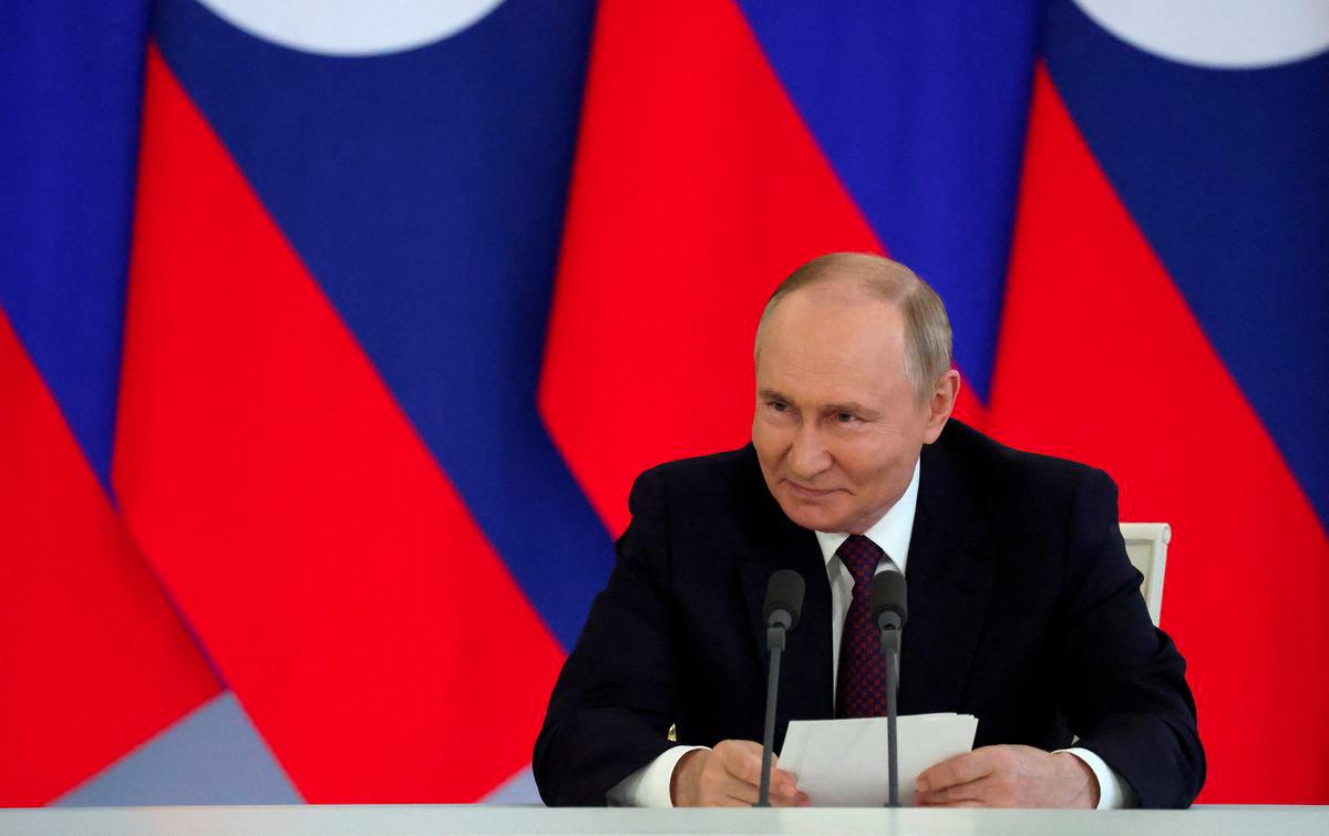 Russian President Vladimir Putin makes a statement following talks with Laotian President Thongloun Sisoulith at the Kremlin in Moscow, Russia, July 31, 2025. - REUTERSPIX