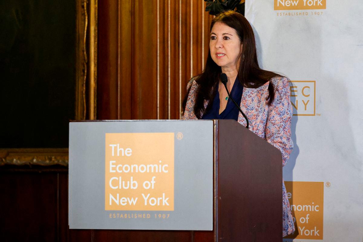 Dr. Adriana Kugler, member of the Board of Governors of the Federal Reserve, speaks to The Economic Club of New York in New York City - Reuterspix