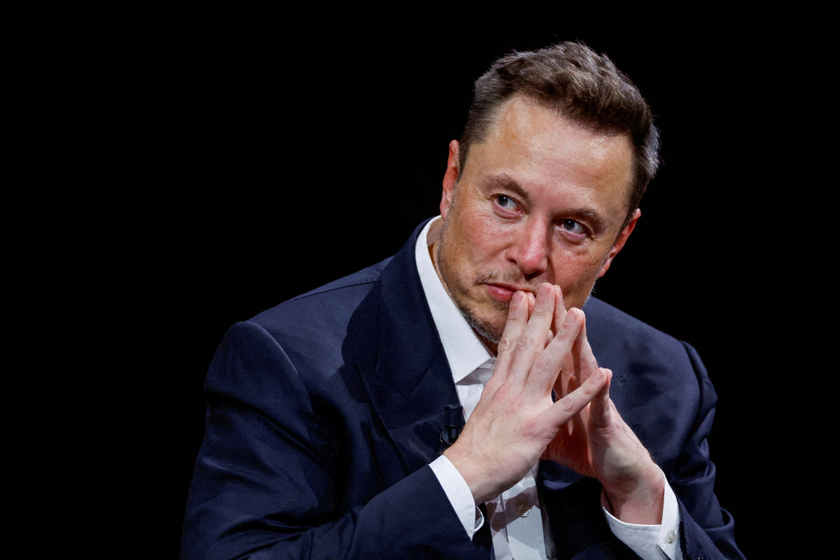 Elon Musk, Chief Executive Officer of SpaceX and Tesla and owner of Twitter, gestures as he attends the Viva Technology conference dedicated to innovation and startups at the Porte de Versailles exhibition centre in Paris, France, June 16, 2023. - REUTERS