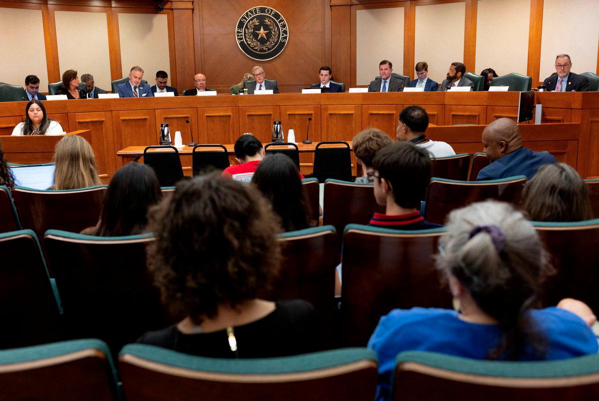 Members of the public listen to proceedings during a State Senate hearing regarding redistricting at the Texas State Capitol in Austin, Texas, U.S. August 7, 2025. - REUTERSPIX
