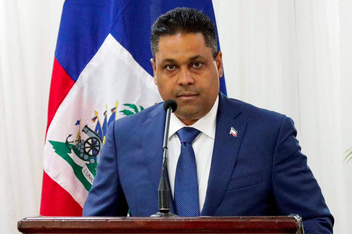 Businessman Laurent Saint-Cyr delivers a speech after assuming the presidency of the Haiti's Transitional Presidential Council (CPT), in Port-au-Prince, Haiti, August 7, 2025. - REUTERSPIX