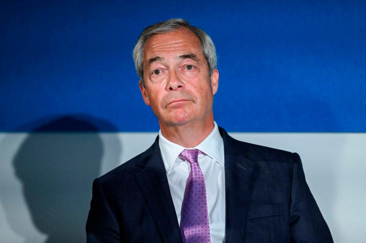 FILE PHOTO: Britain’s Reform UK Party leader Nigel Farage speaks at a press conference in London, Britain, July 28, 2025. REUTERS/Jaimi Joy/File Photo