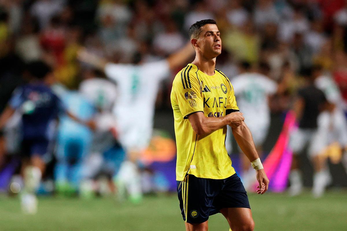 Al Nassr’s Cristiano Ronaldo looks dejected after the match. - REUTERS