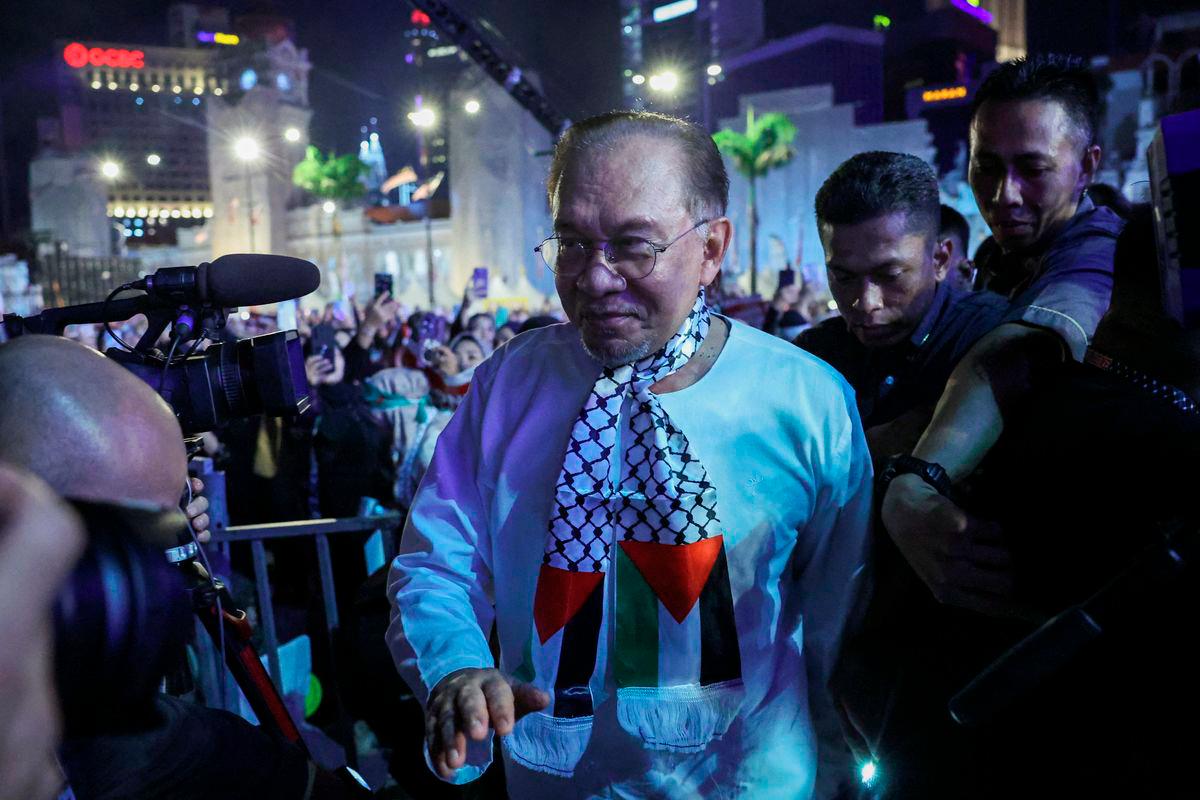 Malaysian Prime Minister Anwar Ibrahim attends a pro-Palestinian solidarity rally and aid mission send-off, amid the ongoing Israel-Hamas conflict in Gaza, at Kuala Lumpur, Malaysia, August 24, 2025. - REUTERS