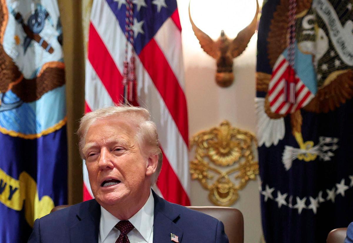 U.S. President Donald Trump reacts during a cabinet meeting at the White House in Washington, D.C., U.S., August 26, 2025. - REUTERSPIX
