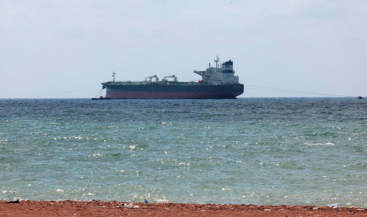 Crude oil tanker Nissos Christiana, first ship to transport oil from Syria since the fall of Bashar al-Assad’s regime, is anchored in the port of Tartus, Syria, September 1, 2025. - REUTERSPIX