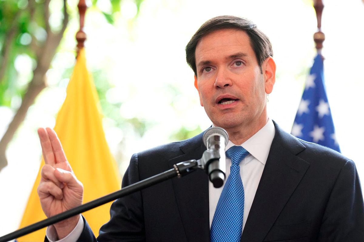 U.S. Secretary of State Marco Rubio speaks during a joint news conference with Ecuador's Foreign Minister Gabriela Sommerfeld at the Palacio de Carondelet, in Quito, Ecuador, Thursday, Sep. 4, 2025. - Pool via REUTERS
