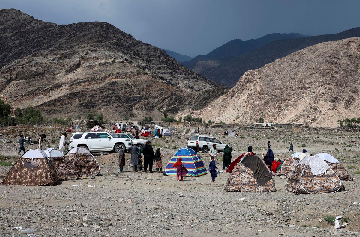 A general view of tents where people affected by the deadly earthquake live in Nurgal district, Kunar province, Afghanistan, September 5, 2025. REUTERS/Sayed Hassib