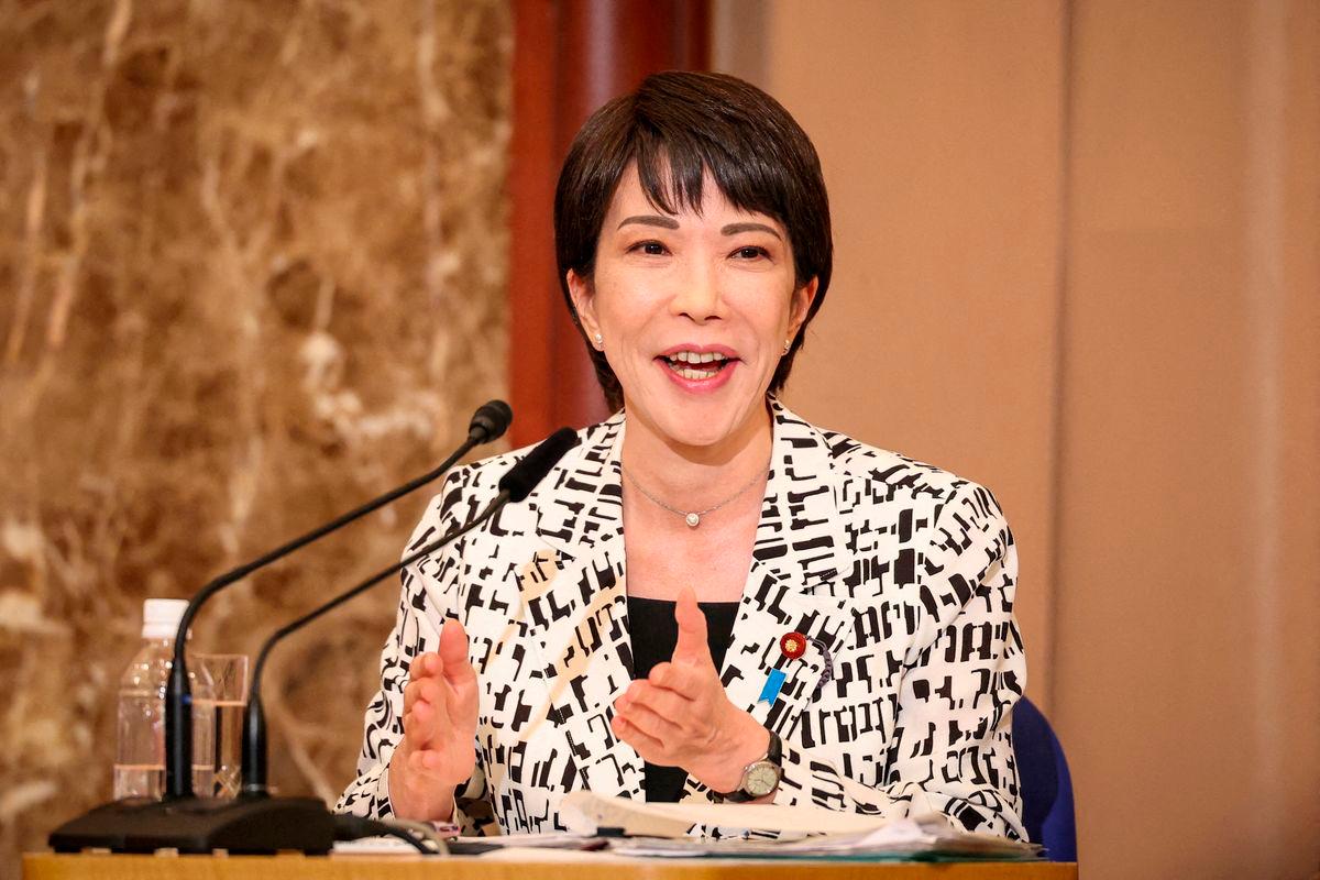 FILE PHOTO: Japan’s then-Economic Security Minister Sanae Takaichi speaks during a debate in Tokyo, Japan, Sept. 14, 2024. Takashi Aoyama/Pool via REUTERS/File Photo