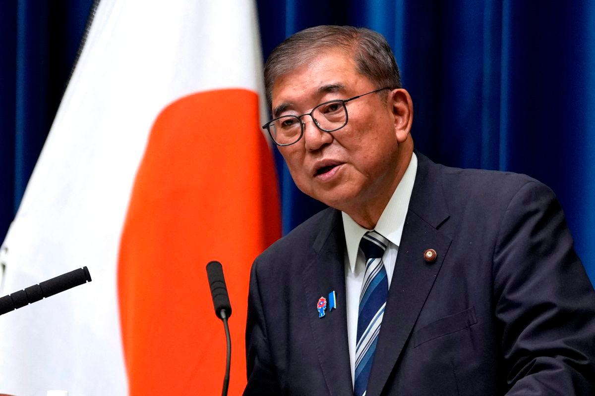 Japanese Prime Minister Shigeru Ishiba speaks during a press conference as he announces his resignation, in Tokyo, Japan September 7, 2025. Toru Hanai/Pool via REUTERS