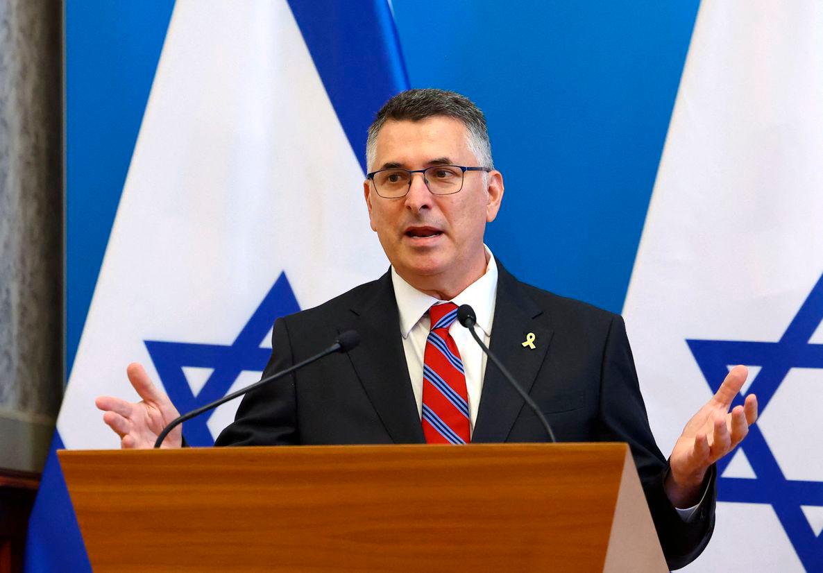 Israeli Foreign Minister Gideon Saar speaks during a news conference with Hungarian Foreign Minister Peter Szijjarto (not pictured) in Budapest, Hungary, September 8, 2025. REUTERS/Bernadett Szabo