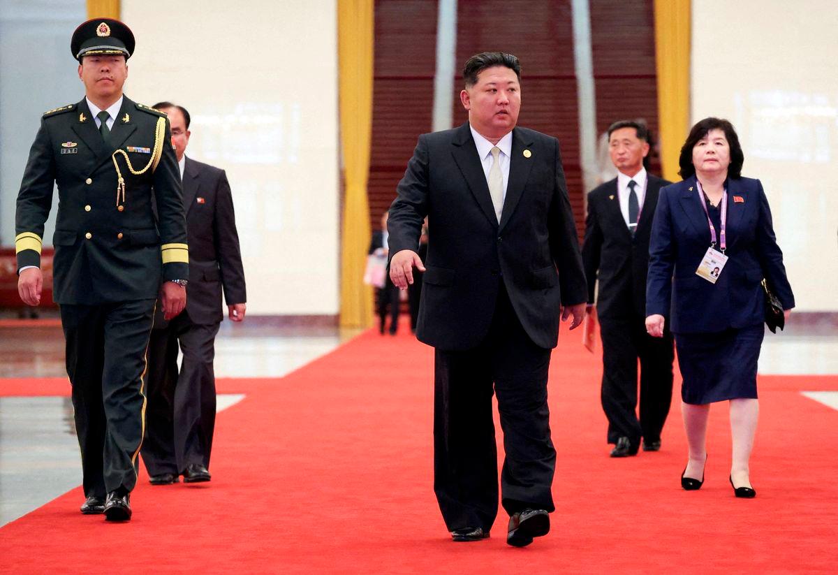 FILE PHOTO: North Korean leader Kim Jong Un arrives for a meeting with Russian President Vladimir Putin in Beijing, China September 3, 2025. Sputnik/Alexander Kazakov/Pool via REUTERS ATTENTION EDITORS - THIS IMAGE WAS PROVIDED BY A THIRD PARTY./File Phot