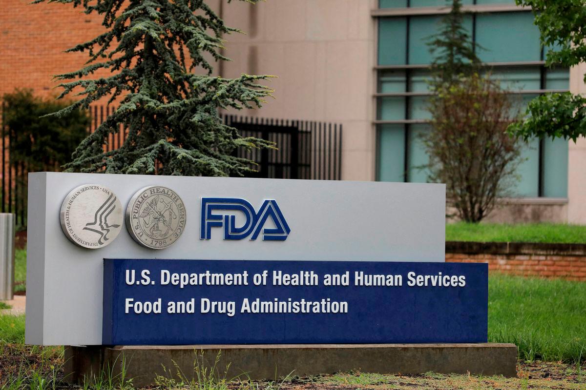 FILE PHOTO: Signage is seen outside of the Food and Drug Administration (FDA) headquarters in White Oak, Maryland, U.S., August 29, 2020. REUTERS/Andrew Kelly/File Photo