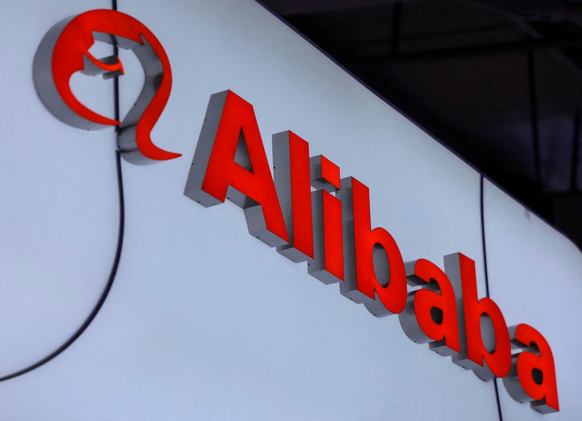 An Alibaba logo is displayed at the company’s booth at China International Fair for Trade in Services (CIFTIS) in Beijing, China, September 10, 2025. REUTERS/Maxim Shemetov