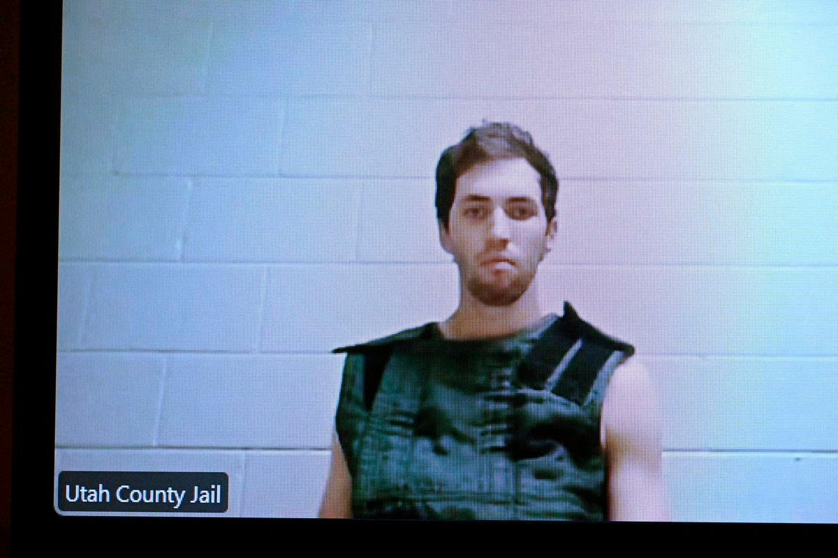 Tyler Robinson, 22, the suspect in the shooting death of Charlie Kirk, appears by camera before Judge Tony Graf of the 4th District Court on Tuesday, September 16, 2025 for his initial appearance in Provo, Utah, U.S. Scott G Winterton/Pool via REUTERS TPX IMAGES OF THE DAY