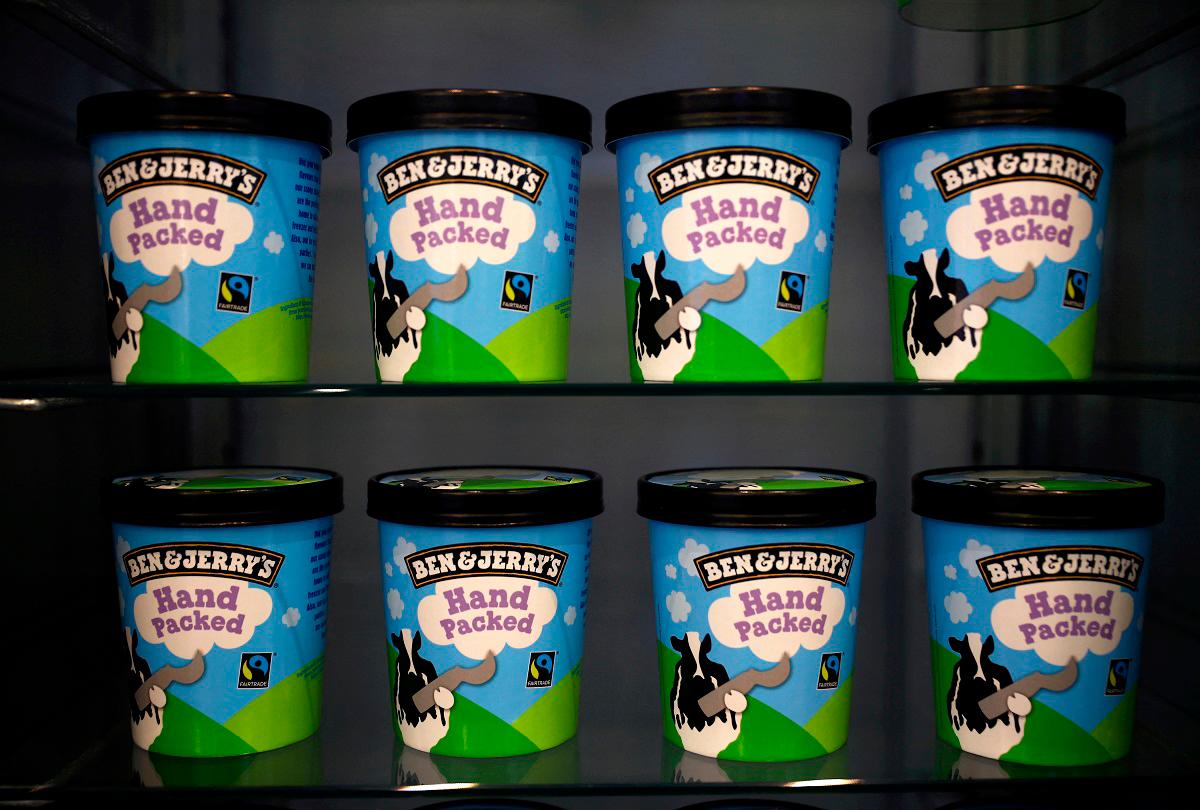Ice creams of Ben &amp; Jerry’s, a Unilever brand, are seen at their shop in London, Britain. - REUTERS/Hannah McKay/File Photo