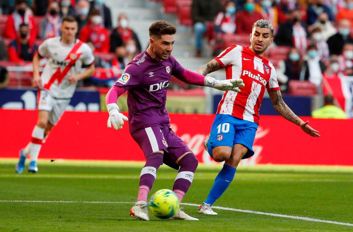 Atletico Madrid’s Angel Correa in action with Rayo Vallecano’s Luca Zidane REUTERSPix