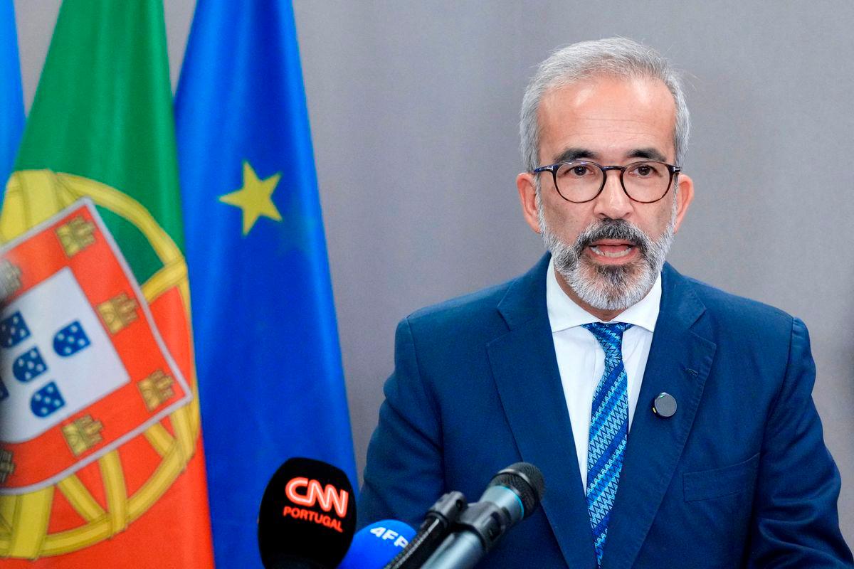 Portugal’s Foreign Minister Paulo Rangel announces that the Portuguese government recognizes a Palestinian state, during a statement ahead of the United Nations General Assembly in New York, U.S., September 21, 2025. REUTERS/Eduardo Munoz