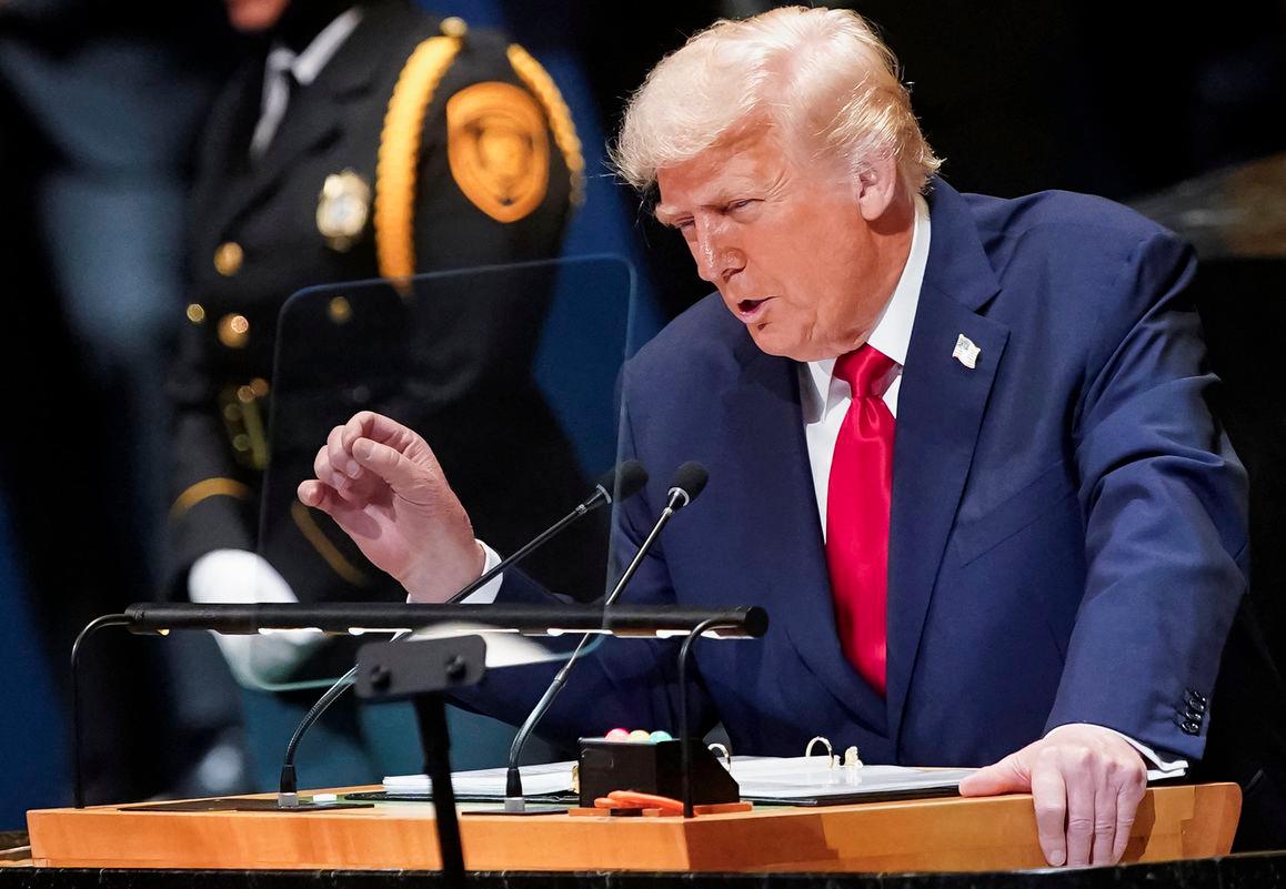 U.S. President Donald Trump addresses the 80th United Nations General Assembly, in New York City, New York, U.S., September 23, 2025. - REUTERSPIX