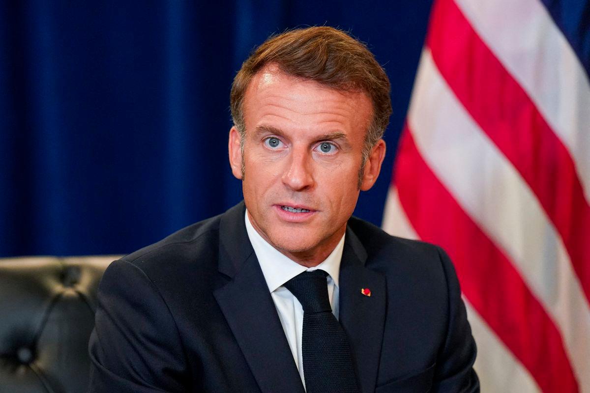 French President Emmanuel Macron meets with U.S. President Donald Trump (not pictured) during the 80th United Nations General Assembly, in New York City, New York, U.S., September 23, 2025. - REUTERSPIX