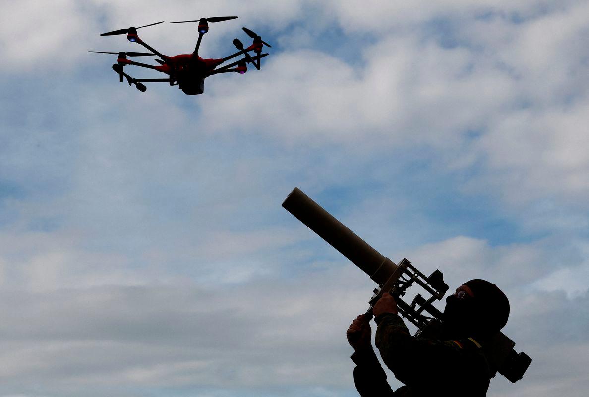 A soldier of the German armed forces demonstrates a HP 47 drone jammer during the defence exercise Red Storm Bravo in which civilian and military coordination is trained and led by German army Bundeswehr in Hamburg, Germany, September 26, 2025. - REUTERSPIX