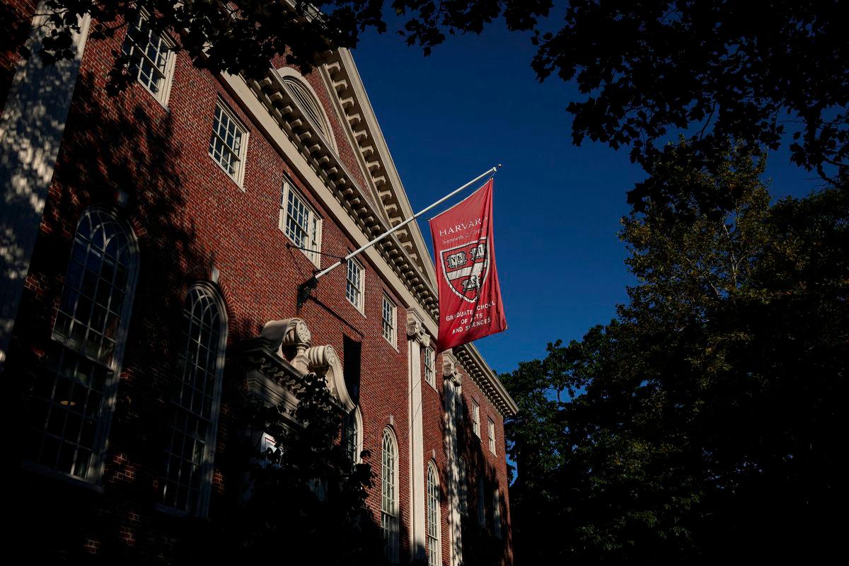 A flag hangs on campus at Harvard University in Cambridge, Massachusetts, U.S. - REUTERSPIX