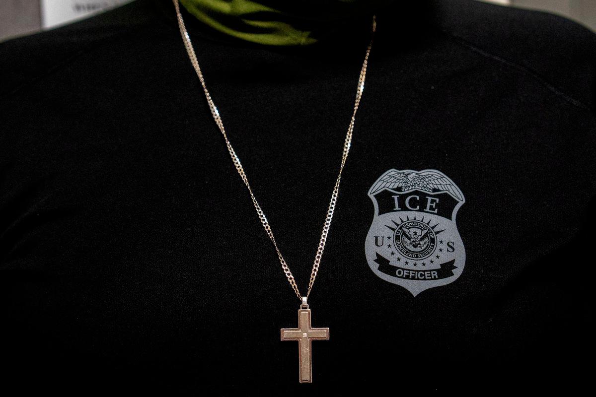 An Immigration Customs Enforcement (I.C.E.) officer - REUTERSPIX
