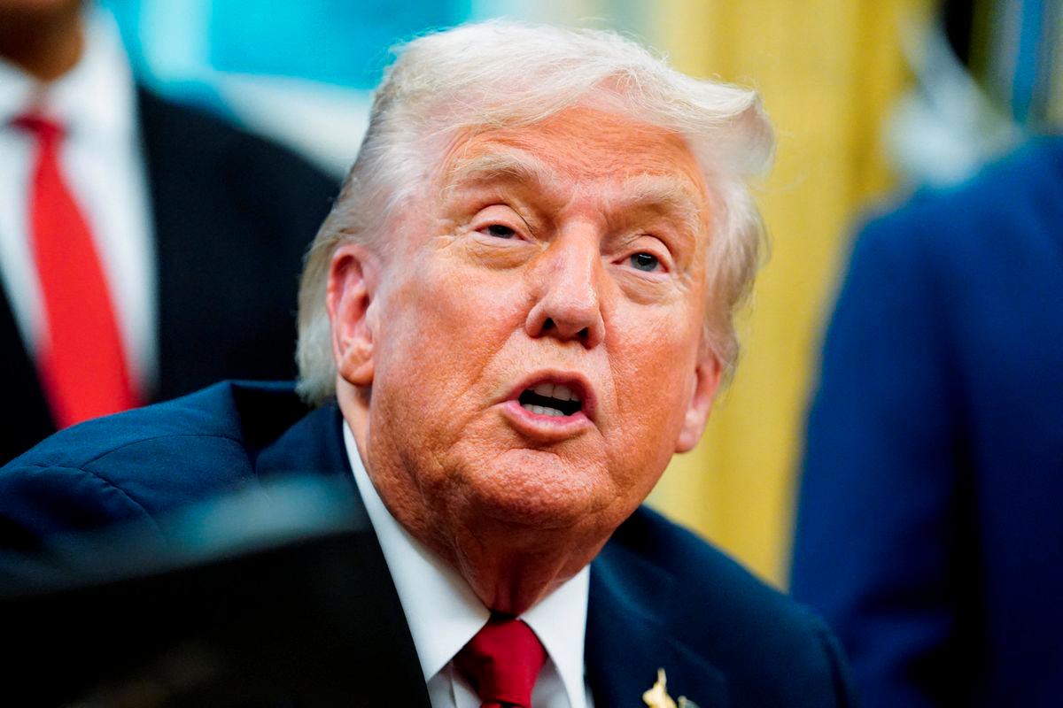 U.S. President Donald Trump speaks in the Oval Office, on the day he signs an executive order on AI and pediatric cancer research, at the White House, Washington, D.C., U.S., September 30, 2025. - REUTERSPIX