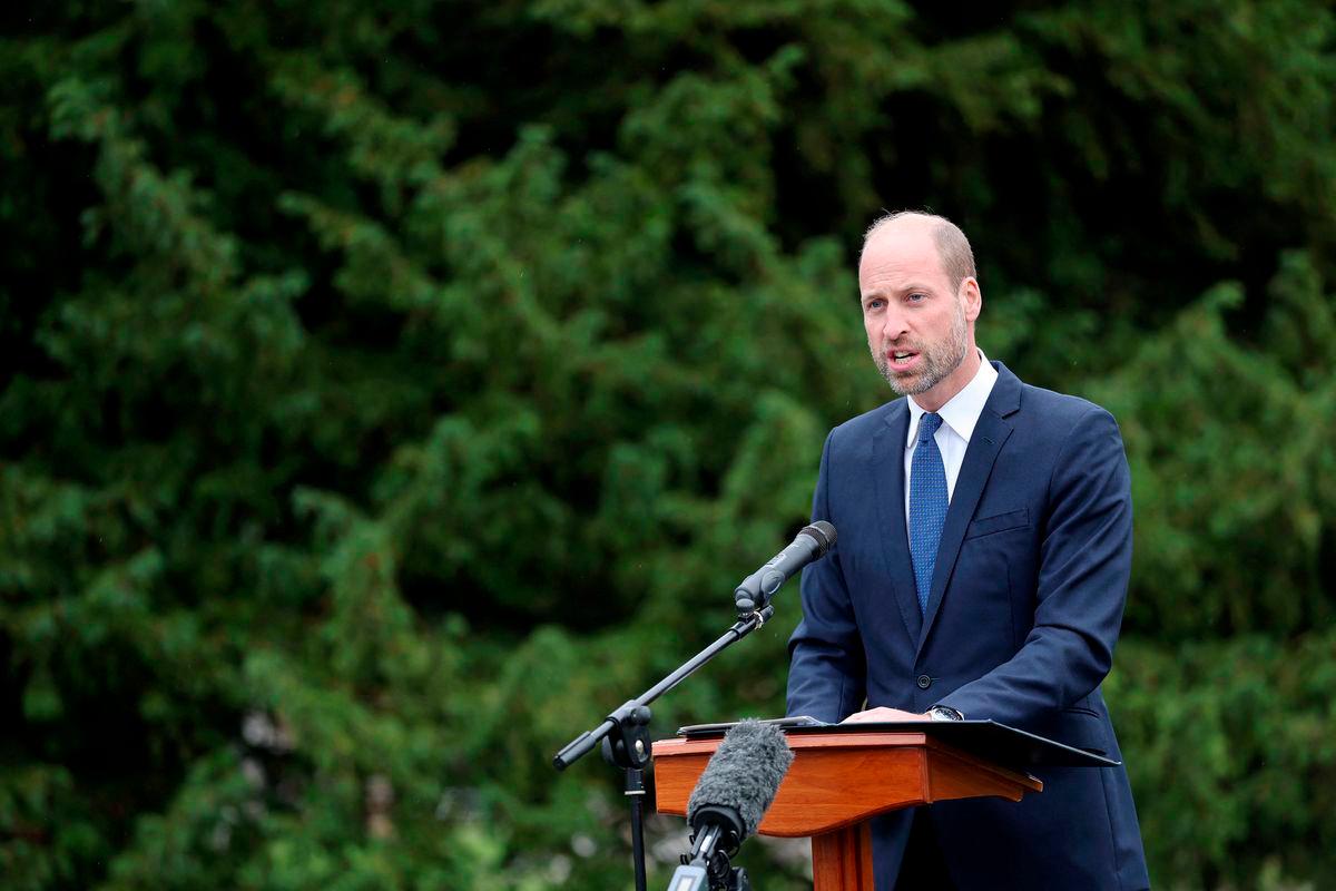 Prince William, Prince of Wales, speaks at the launch of the Global Humanitarian Memorial in London, Britain October 1, 2025. Chris Jackson/Pool via REUTERS